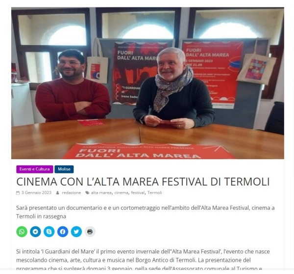 CINEMA CON L'ALTA MAREA FESTIVAL DI TERMOLI
